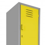 Locker metálico dual chico - 5 puertas amarillo